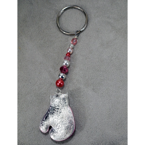 Fight Breast Cancer Boxing Glove Keychain